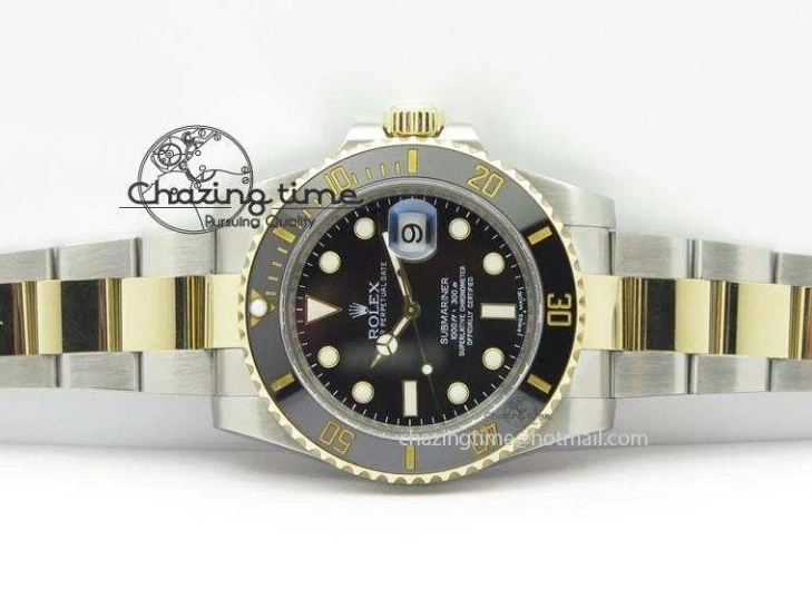 0301 Submariner 116613 LN Noob 1:1 Best Edition YG Wrapped Bezel Black Dial On SS YG Bracelet A Neat 3961